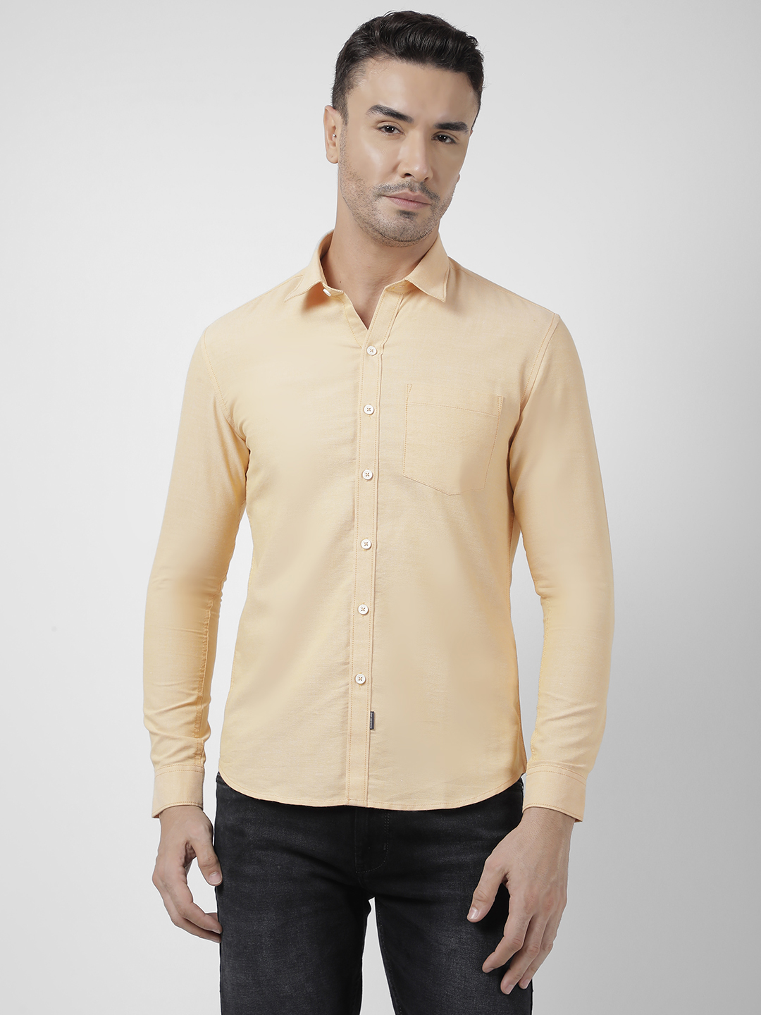 Numero Uno Men Solid Orange Shirt
